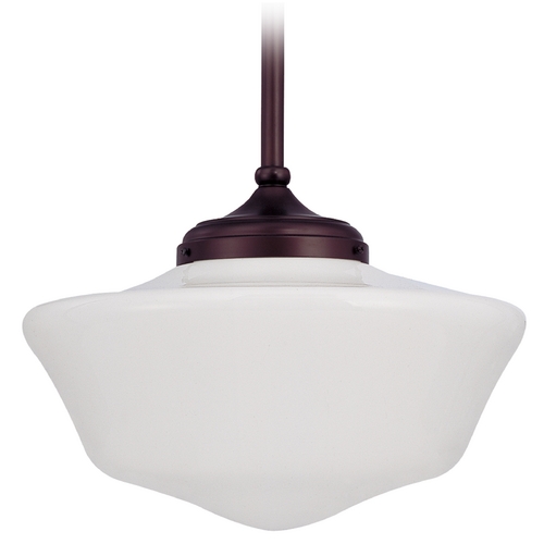 Design Classics Lighting 16-Inch Bronze Schoolhouse Pendant Light FA6-220 / GA16