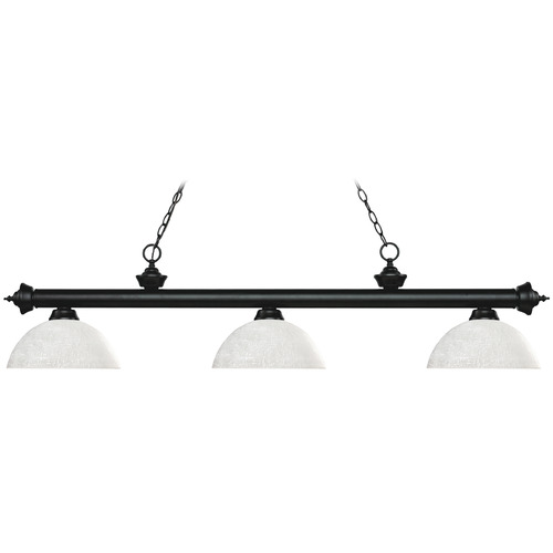Z-Lite Riviera Matte Black Billiard Light by Z-Lite 200-3MB-DWL14