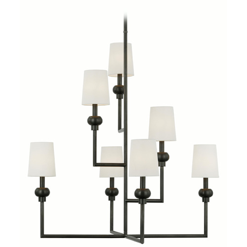 Visual Comfort Signature Collection Paloma Contreras Comtesse Offset Chandelier in Bronze by VC Signature PCD5100BZ-L