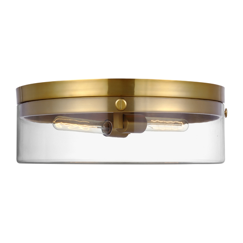 Visual Comfort Studio Collection Chapman & Meyers Garrett 18.38-Inch Burnished Brass Flush Mount by Visual Comfort Studio CF1032BBS