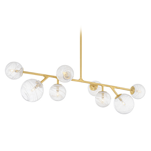 Corbett Lighting Corbett Lighting Glasgow Vintage Polished Brass Linear Chandelier 488-08-VPB