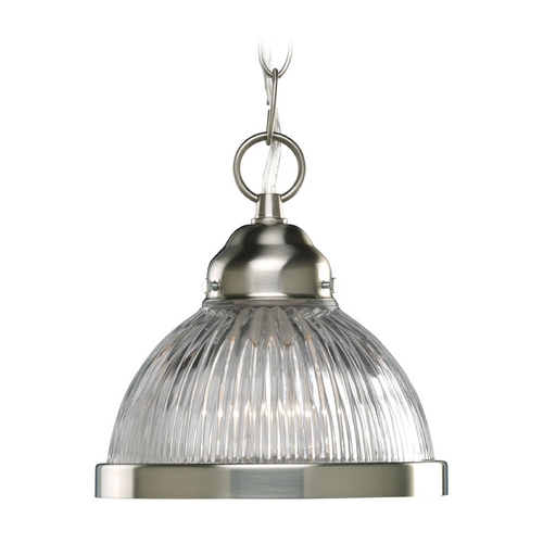Progress Lighting Mini Pendant in Brushed Nickel by Progress Lighting P5080-09