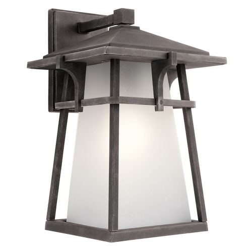 Kichler Lighting Beckett 14.50-Inch Weathered Zinc Outdoor Wall Light by Kichler Lighting 49722WZC
