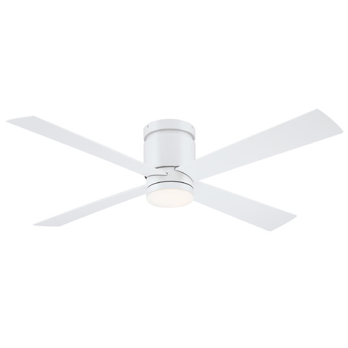 Fanimation Fans Fanimation Fans Kwartet Matte White LED Ceiling Fan with Light FPS8553MW