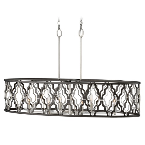Hinkley Portico 42-Inch Linear Pendant in Metallic Matte Bronze & Glacial by Hinkley Lighting 3068GG