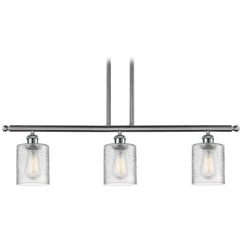 Innovations Lighting Cobbleskill Brushed Satin Nickel Island Light by Innovations Lighting 516-3I-SN-G112
