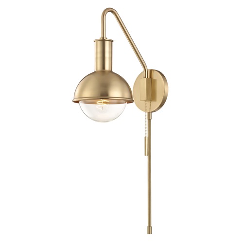 Mitzi by Hudson Valley Riley Sconce in Brass by Mitzi by Hudson Valley HL111101-AGB