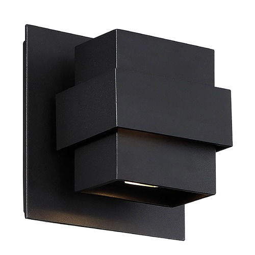 Modern Forms by WAC Lighting Pandora 7-Inch LED Outdoor Wall Light in Black by Modern Forms WS-W30507-BK