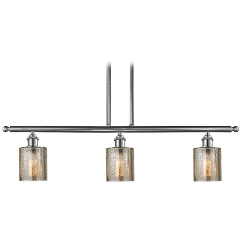 Innovations Lighting Cobbleskill Brushed Satin Nickel Island Light by Innovations Lighting 516-3I-SN-G116