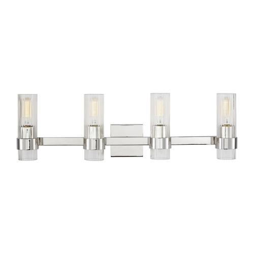 Visual Comfort Studio Collection Chapman & Meyers 30-Inch Geneva Polished Nickel Bath Vanity Light by Visual Comfort Studio CV1024PN