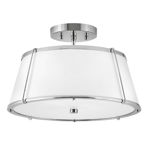 Hinkley Clarke 15-Inch Semi-Flush in Polished Nickel by Hinkley Lighting 4893PN