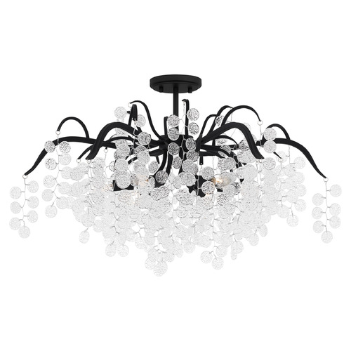 Quoizel Lighting Quoizel Lighting Maple Earth Black Semi-Flushmount Light MAP1728EK