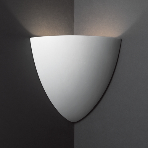 Justice Design Group Corner Sconce Wall Up-Light in Bisque by Justice Design Group CER-1870-BIS