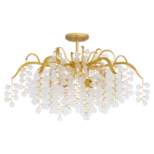 Quoizel Lighting Quoizel Lighting Maple Gold Leaf Semi-Flushmount Light MAP1728GFL