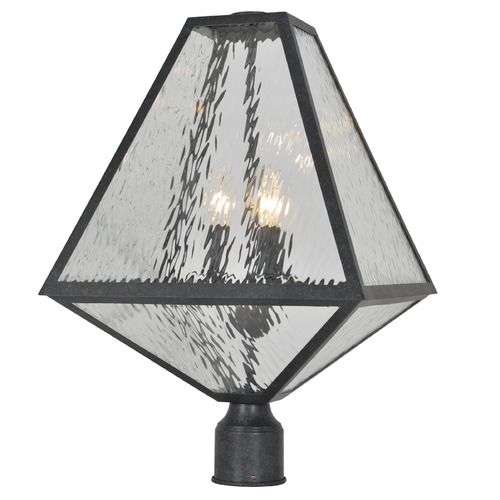 Crystorama Lighting Crystorama Lighting Brian Patrick Flynn Glacier Black Charcoal Post Light GLA-9709-WT-BC