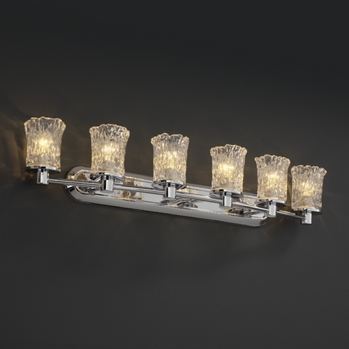 Justice Design Group Veneto Luce Collection Bathroom Light by Justice Design Group GLA-8516-16-CLRT-CROM