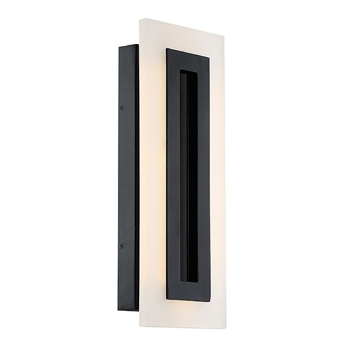 Modern Forms by WAC Lighting Shadow 17-Inch LED Outdoor Wall Light in Black by Modern Forms WS-W46817-BK