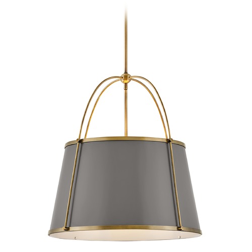 Hinkley Clarke 24.50-Inch Pendant Lacquered Dark Brass by Hinkley Lighting 4895LDB
