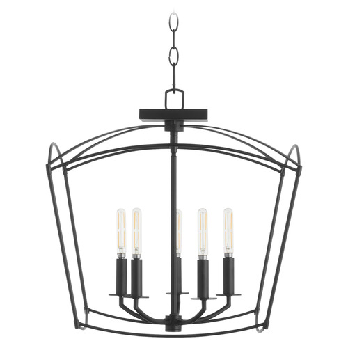 Quorum Lighting Mantle Matte Black Pendant by Quorum Lighting 2812-18-59