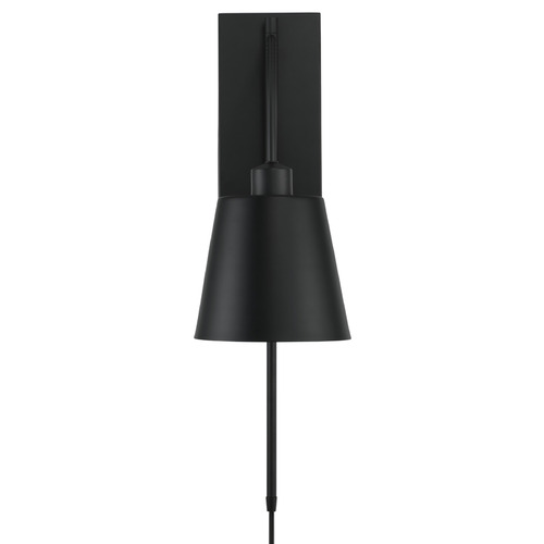 Capital Lighting Capital Lighting Alden Matte Black Plug and Cord Wall Lamp 651311MB