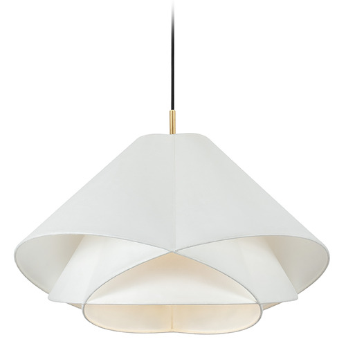 Troy Lighting Troy Lighting Edna Vintage Gold Leaf LED Pendant Light with Conical Shade F2825-VGL
