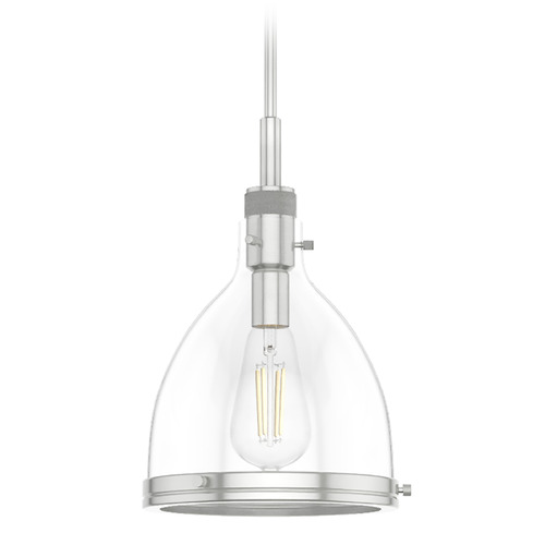 Hunter Fan Company Hunter Fan Company Van Nuys Brushed Nickel Mini-Pendant Light with Bowl / Dome Shade 19346