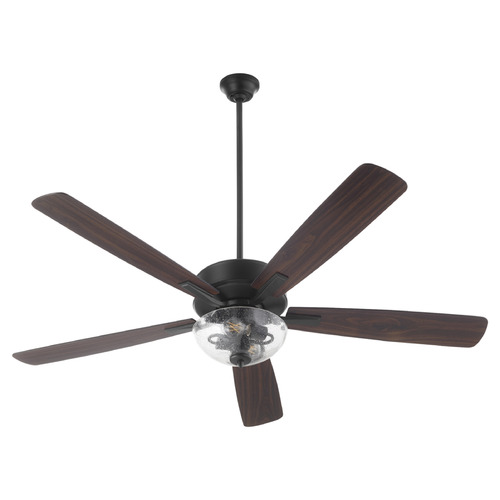 Quorum Lighting Ovation Matte Black LED Ceiling Fan with Light by Quorum Lighting 4525-22159