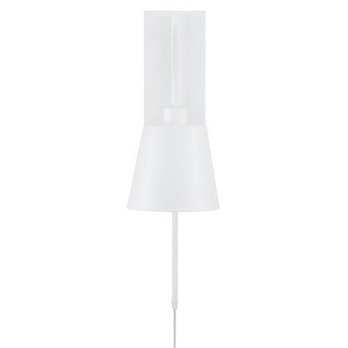 Capital Lighting Capital Lighting Alden Matte White Plug and Cord Wall Lamp 651311WE