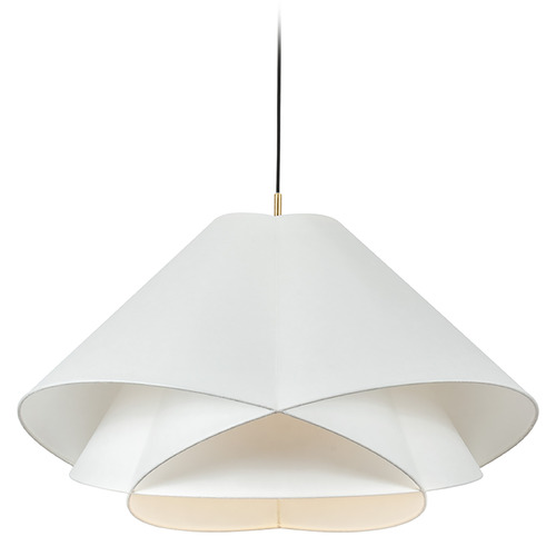 Troy Lighting Troy Lighting Edna Vintage Gold Leaf LED Pendant Light with Conical Shade F2835-VGL