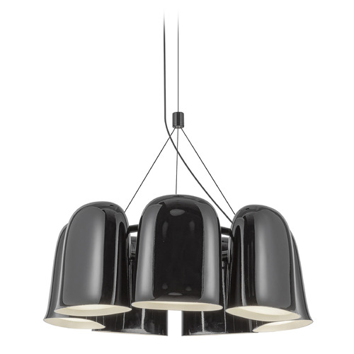 Kuzco Lighting Kuzco Lighting Bell Glossy Black LED Mini-Chandelier CH21120-GBK-UNV