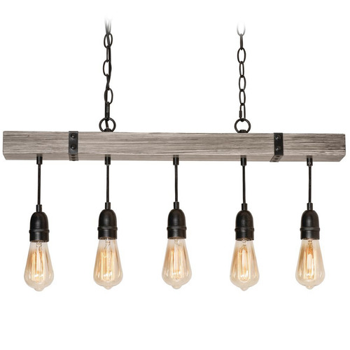AFX Lighting Afx Lighting Noah Distressed Grey & Black Island Light NOAP3010MBDG