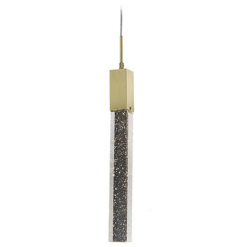 Avenue Lighting Glacier Avenue Brushed Brass LED Pendant by Avenue Lighting HF1901-1-GL-BB