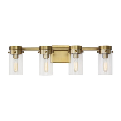 Visual Comfort Studio Collection Chapman & Meyers Garrett Burnished Brass 4-Light Bath Vanity Light by Visual Comfort Studio CW1004BBS