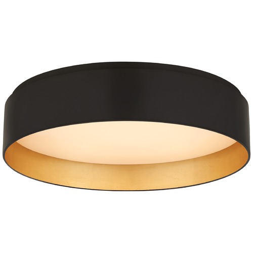 Visual Comfort Signature Collection Studio VC Shaw Medium Flush Mount in Matte Black by Visual Comfort Signature S4042BLK