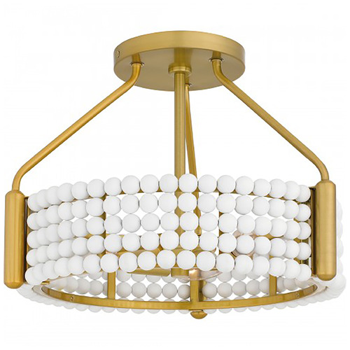 Quoizel Lighting Quoizel Lighting Molly Brushed Gold Semi-Flushmount Light MOL1716BRG