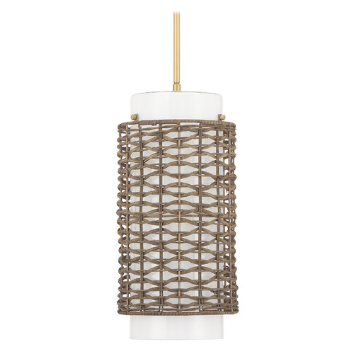 Hunter Fan Company Hunter Fan Company Laila Luxe Gold Mini-Pendant Light with Cylindrical Shade 48207