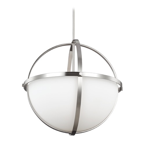 Generation Lighting Alturas 19-Inch Pendant in Brushed Nickel by Generation Lighting 6624603-962