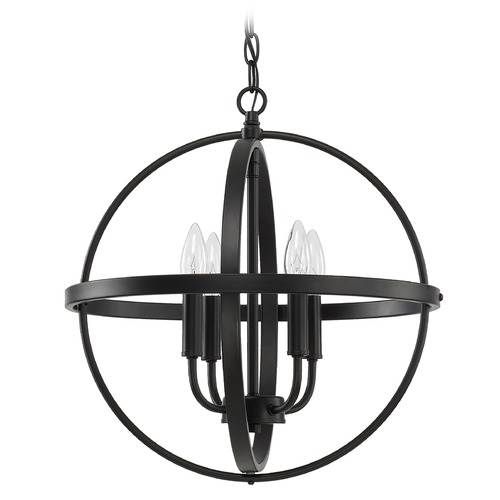 HomePlace by Capital Lighting Hartwell 16.50-Inch Orb Pendant in Matte Black by HomePlace by Capital Lighting 317541MB