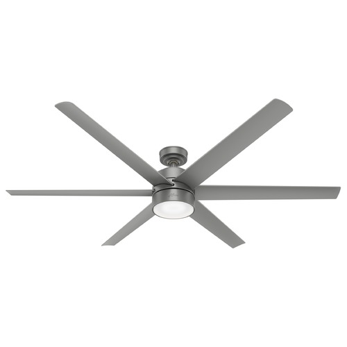 Hunter Fan Company Solaria Matte Silver LED Ceiling Fan by Hunter Fan Company 59629