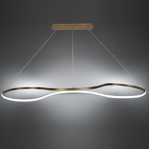 WAC Lighting Marques 48-Inch Linear LED Pendant in Aged Brass 3000K by WAC Lighting PD-83148-AB