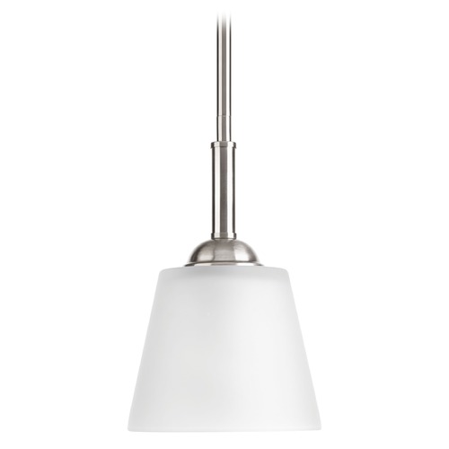 Progress Lighting Arden Brushed Nickel Mini Pendant with Coolie Shade by Progress Lighting P5092-09