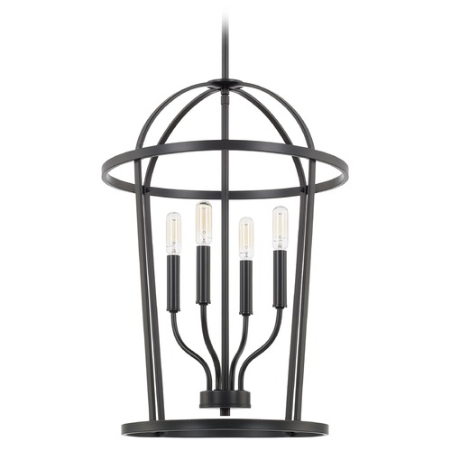HomePlace by Capital Lighting Greyson 16-Inch Matte Black Pendant by HomePlace by Capital Lighting 528541MB