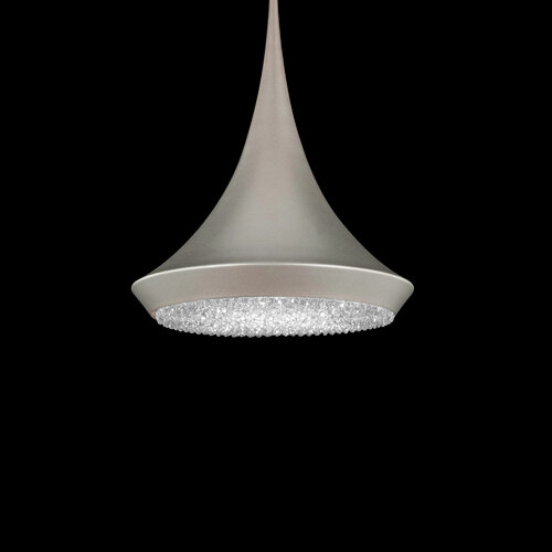 Schonbek Lighting Verita Soft Silver LED Pendant with Conical Shade by Schonbek Lighting S5518-710O