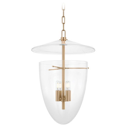 Troy Lighting Troy Lighting Tully Patina Brass LED Pendant Light with Bowl / Dome Shade F4418-PBR
