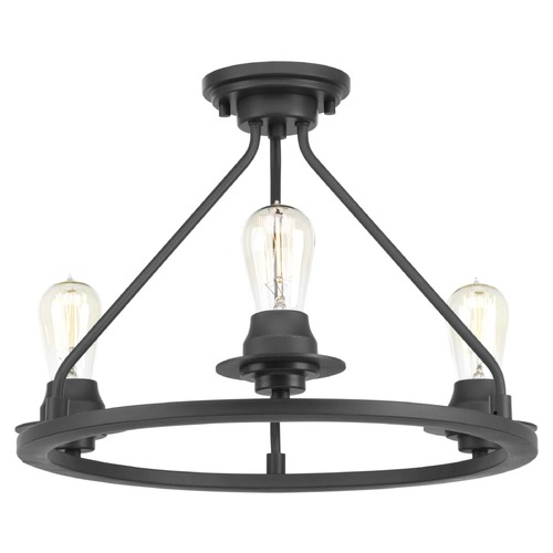 Progress Lighting Debut Graphite Semi-Flush Mount by Progress Lighting P350036-143