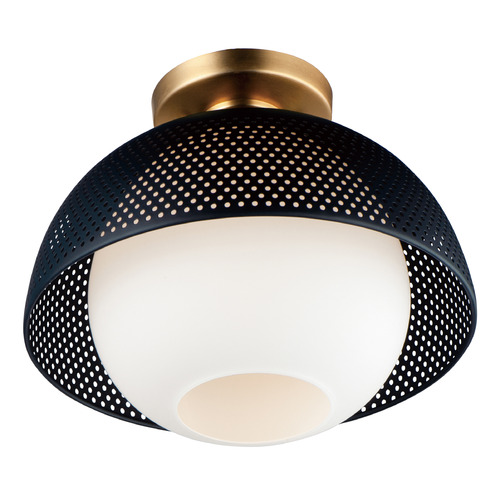 Maxim Lighting Maxim Lighting Perf Black & Satin Brass Flushmount Light 10083WTBKSBR