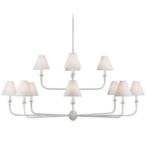 Visual Comfort Signature Collection Thomas OBrien Piaf Chandelier in Plaster White by Visual Comfort Signature TOB5453PWL