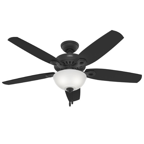 Hunter Fan Company Hunter Fan Company Builder Matte Black LED Ceiling Fan with Light 52386