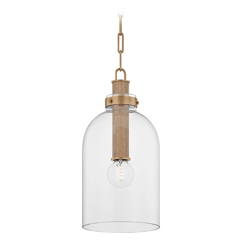 Troy Lighting Troy Lighting Kori Patina Brass LED Mini-Pendant Light with Bowl / Dome Shade F4909-PBR