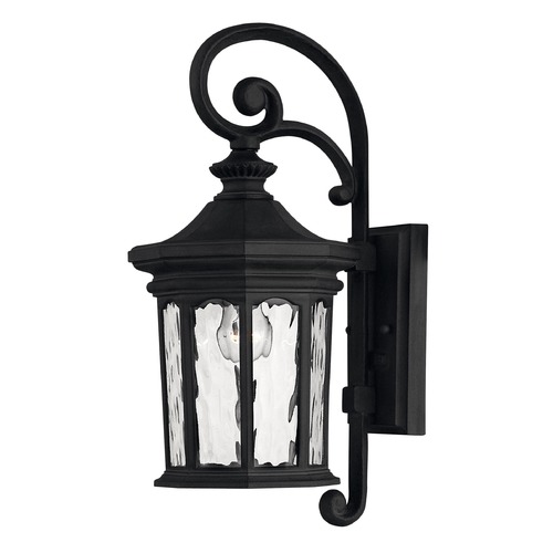 Hinkley Outdoor Wall Light with Clear Glass in Museum Black by Hinkley Lighting 1600MB